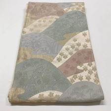 6603 Japanese Vintage Fukuro Obi Belt Kimono Fabric Silk Traditional