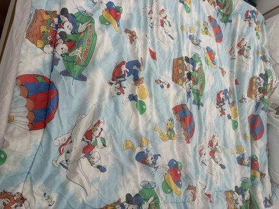 Disney Vintage Comforter Mickey Mouse Air Mobile Reversible Full Size