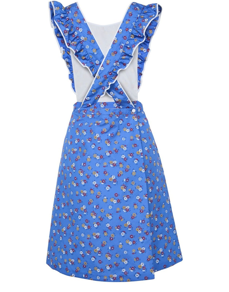 Miu Miu - dress open back floral pattern ruffled sleeves