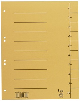 Bene 97300 Divider A4 Coloured Chamois Pack of 100