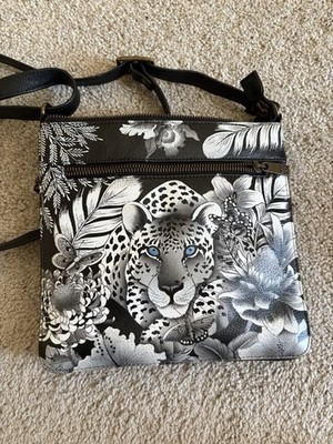 Anuschka ''CLEOPATRA'S LEOPARD'' Handbag Purse