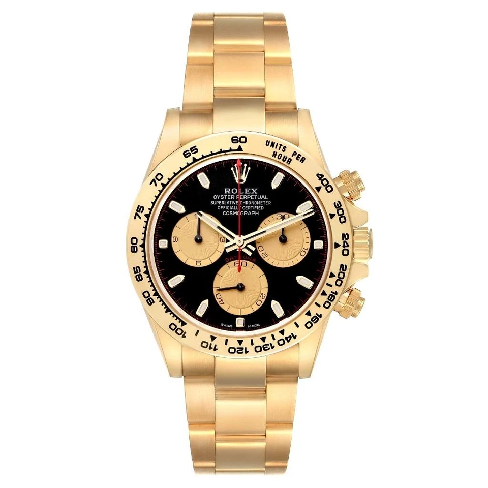 Rolex Daytona Cosmograph Black Dial Yellow Gold Mens Watch 116508 - Image 2 of 4