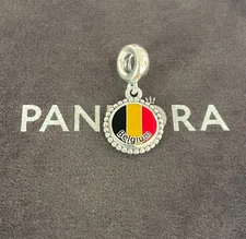 Pandora Belgium Flag Exclusive Charm Pendant S925 Sterling Silver