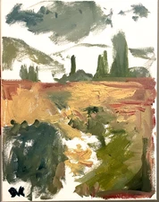 11x14 Impressionist Landscape Oil Painting On Canvas BVC