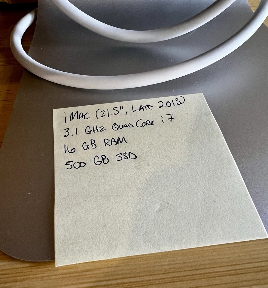 Apple iMac (21.5-Inch Late 2013) 3.1GHz Quad Core i7, 16GB Memory, 500 GB SSD - Image 3 of 4