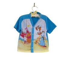 Vintage Disney Winnie the Pooh  Friends Kids Button-Up Shirt Size 6