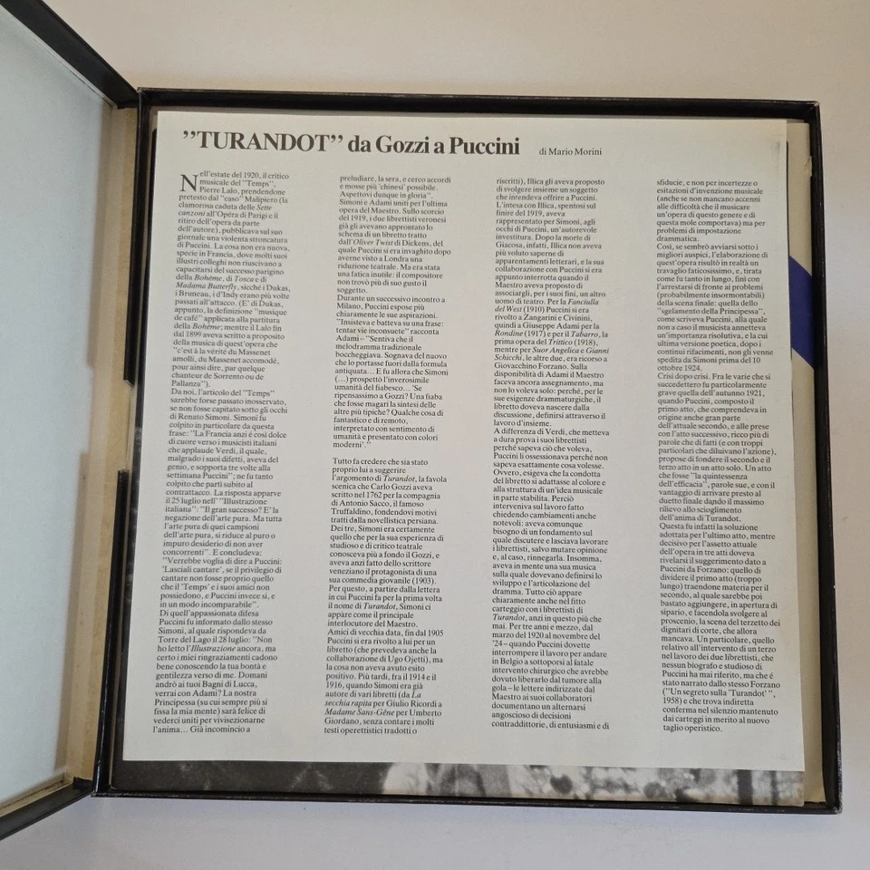 PUCCINI Turandot Vinyl- Marton, Carreras, MAAZEL, Vienna - CBS ST 3LP  1984  - Image 3 of 4