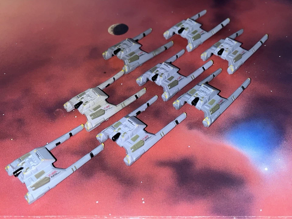 Star Trek Micro Machines Planet Vulcan Lot X8 Surak Space Shuttle Space Ship - Image 1 of 1