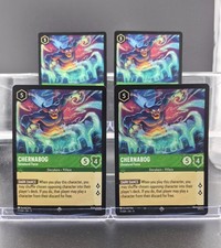 Disney Lorcana Chernabog - Unnatural Force 77/204 Winterspell Super Rare 4 Cards