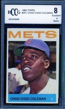 Choo Choo Coleman Card 1964 Topps #251 BGS BCCG 8
