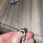 Vintage Blue Rhinestone Earrings And Bracelet Stamped Germany  — photo 5