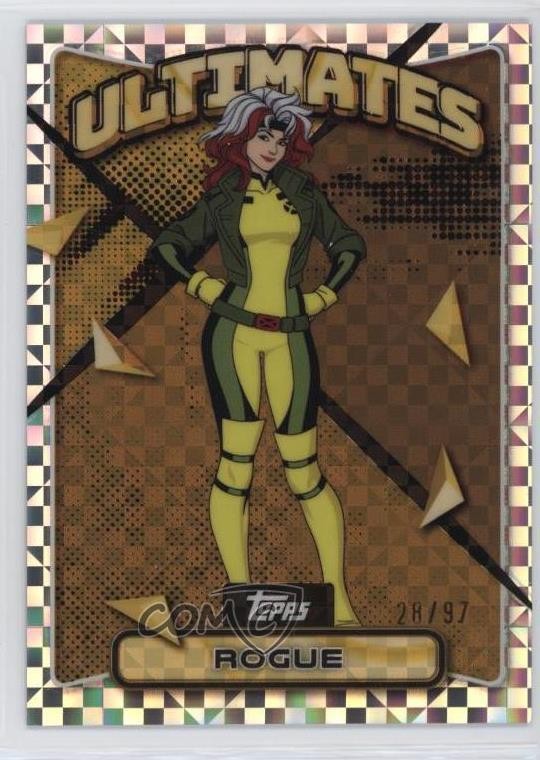 2025 Topps Finest X-Men '97 Rare Gold X-Fractor 28/97 Rogue #76 i1f