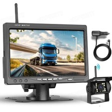 Kabellos Rückfahrkamera mit 7" Monitor Video Funk Nachtsicht Kit für RV LKW DE