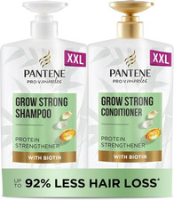 Pantene Grow Strong Shampoo and Conditioner Set, XL Hair Growth Shampoo for Dry