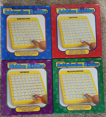 Lakeshore Math Machines Addition Subtraction Multiplication & Division Set Of 4