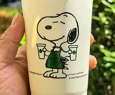 Starbucks Japan x Peanuts 2026 Joe Kind Snoopy Reusable Cup White