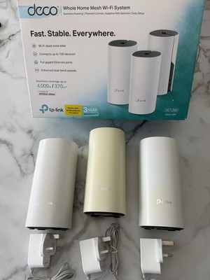 TP-Link Deco M4 AC1200 Deco Whole Home Mesh Wi-Fi System UK 3er Pack UK