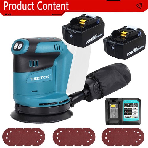 18V For Maktia Cordless Random Orbit Sander 125mm Electric Palm Sanding Charger - Picture 21 of 21