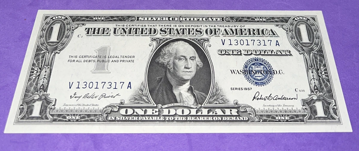 Blue seal outlet dollar bill