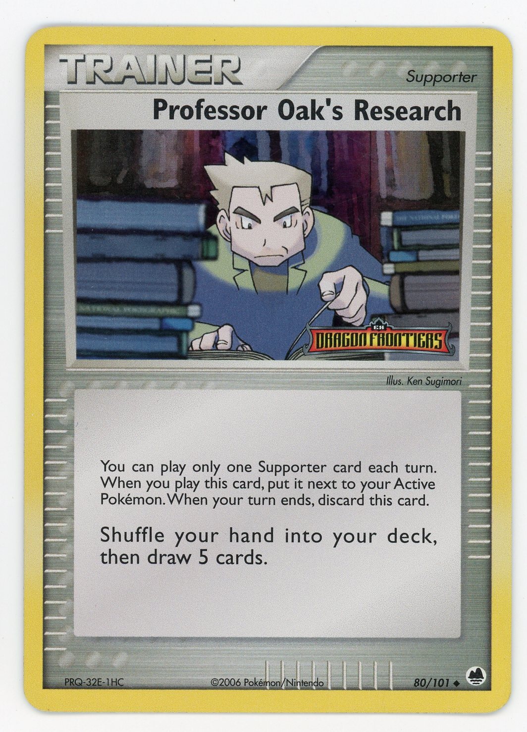 Pokemon Card Professor Oak's Research 80/101 Reverse Holo EX Dragon Frontiers EX