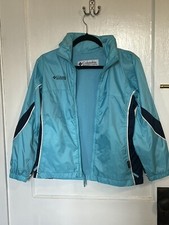Columbia Windbreaker Hooded Jacket Youth Kids S/M Packable Full Zip