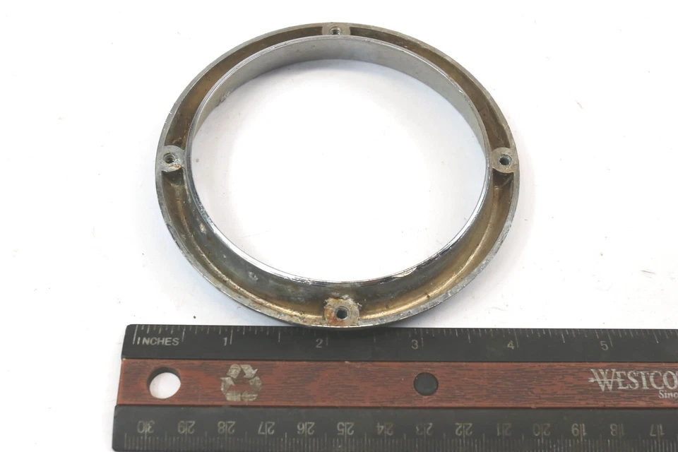 Frazer 1949-1951 y Darrin 1954 bisel cromado tablero calibre plástico envolvente usado Foto 3 de 4