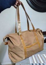 Vintage Moschino Tan Caramel Nylon Large Tote