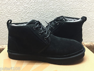 UGG MEN NEUMEL BLACK FULLY LINE SHEARLING SUEDE SHOE US 9  display picture 2