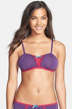 HONEYDEW INTIMATES BRI LACE TRIM BRALETTE BRA PURPLE 331028 MEDIUM NEW