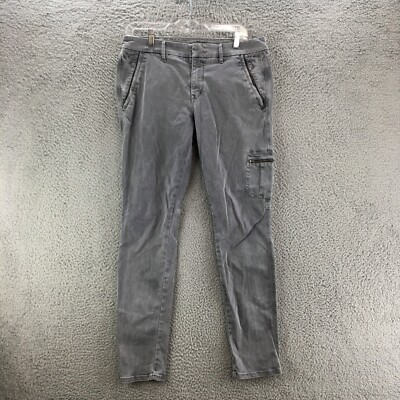 Level Skinny Cargo Pants Womens 31 Grey Mid Rise Flat Front Casual Zip  Fly