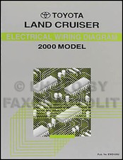 NEW 2000 Toyota Land Cruiser Wiring Diagram Manual Electrical Shop Repair 