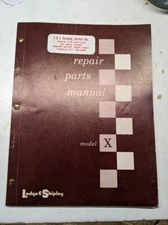 LODGE & SHIPLEY LATHES REPAIR PARTS LIST MANUAL CATALOG MODEL X 14-32” SHOP