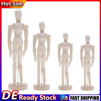 5pcs Wooden Movable Limbs Human Figure Model Artist Sketch  Models (20cm) De