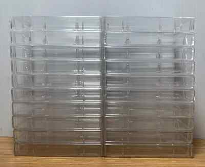 Cassette Tape Empty Replacement Jewel Cases Lot of 20 Clear  - NEW!