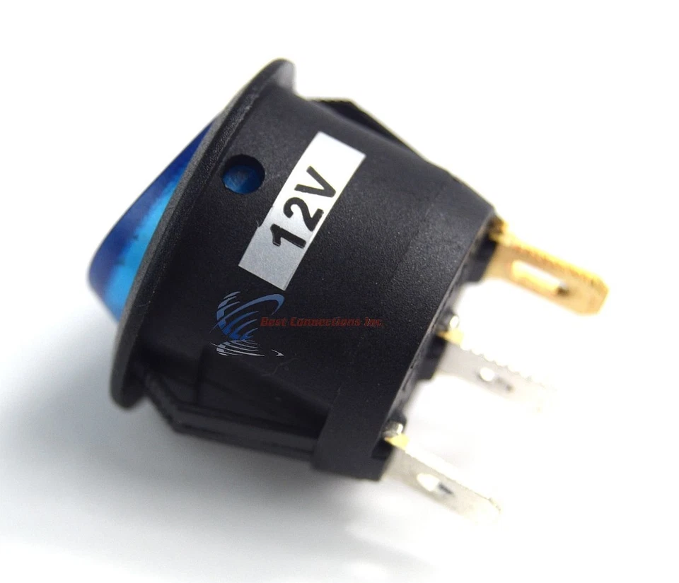 Interruptor basculante LED 5 PIEZAS 12V redondo 3 clavijas SPST palanca montaje 3/4 redondo EC-121 Foto 2 de 3