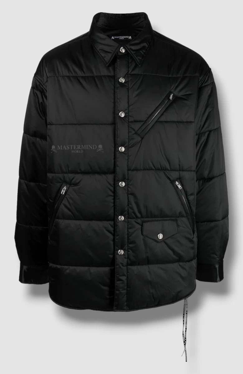 $2470 Mastermind World Men's Black Padded Shirt Jacket Coat Size XS - product detail image 1