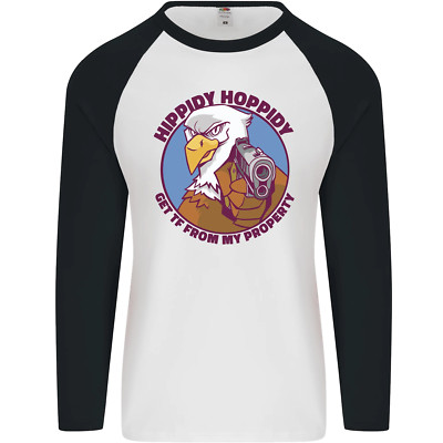 Hippidy Hoppidy Get Off My Property Waffenrechte Herren L/S Baseball T-Shirt