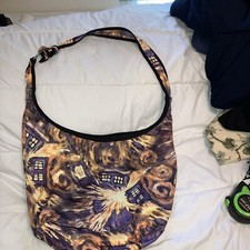 BBC Dr Who Tardis Starry Night Crossbody silky sack type bag