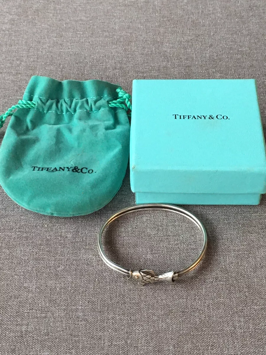Vintage Tiffany Co. Sterling 925 Koi Fish Bangle Bracelet in