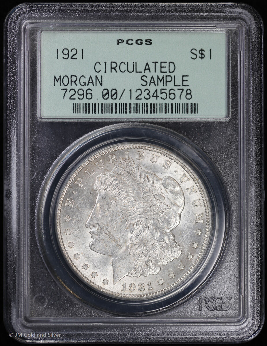 1921-P $1 Morgan Silver Dollar PCGS Circulated Sample | OGH 1921-P $1 Morgan Silver Dollar PCGS Circulated Sample | OGH