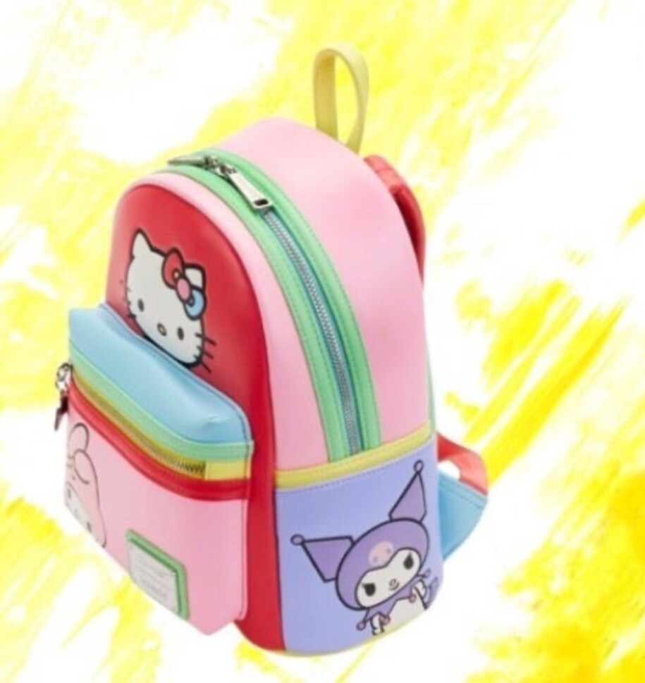 Loungefly Hello Kitty and Friends Color Block Mini Backpack