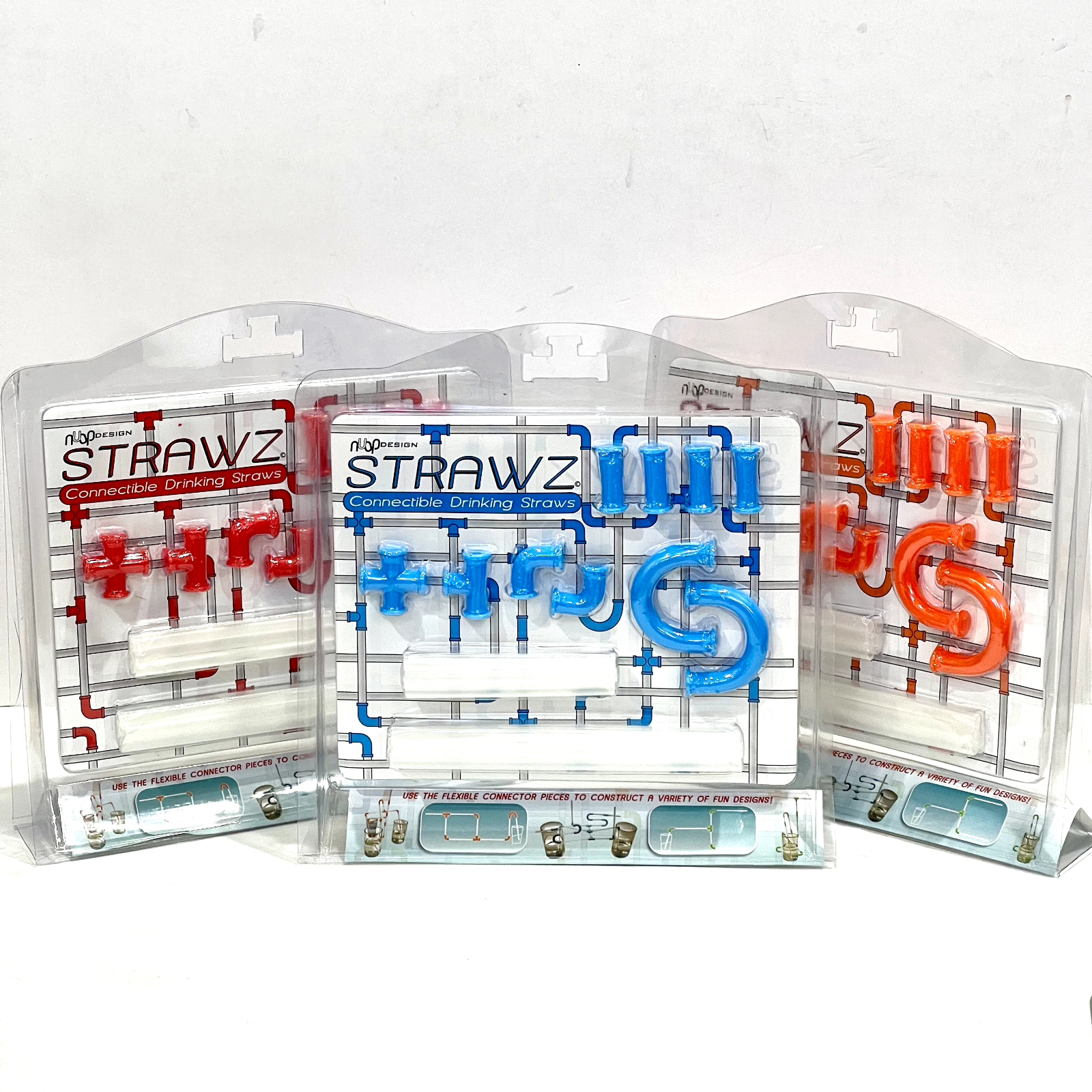 NUOP STRAWZ Kit de Pajita Conectable Reutilizable Novedad Regalo NUEVO