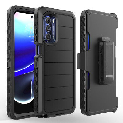 Rugged ShockProof Armor Hybrid Phone Case Cover Belt Clip Stand Screen Protector