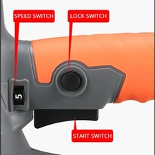 Drywall Sander 1250W Variable Speed Wall Putty Polisher Handheld Polishing