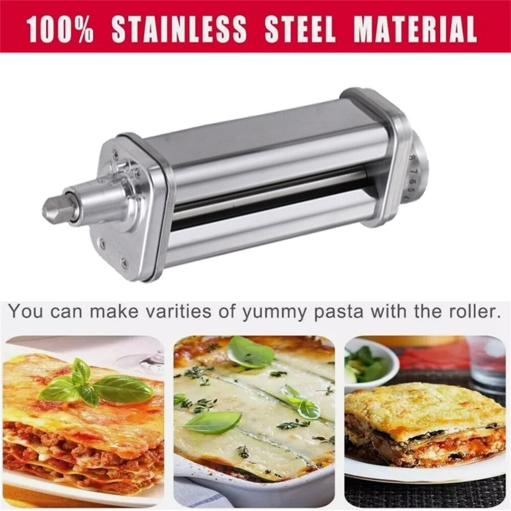 Pasta Attachment for KitchenAid Stand Mixer Stainless Steel Sheet Roller US