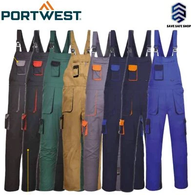 Portwest TX12 Latzhose Kontrast Arbeitsbekleidung Overall Coverall - Bild 1 von 4