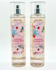 2-Pack Bath  Body Works Strawberry Snowflakes Fine Fragrance Mist Spray 8 fl.oz