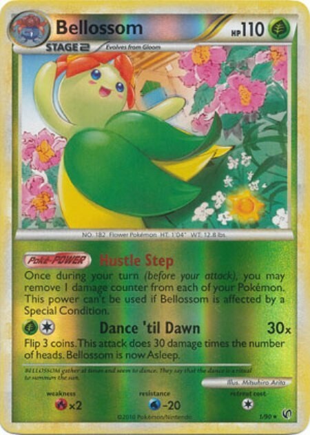 Bellossom  1/90 HS Undaunted REVERSE HOLO MINT! Pokémon