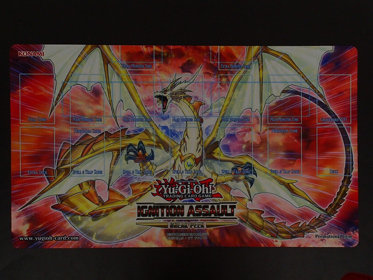 Yugioh Ignition Assault Light Dragon @Ignister Sneak Peek Playmat NEW! MINT!