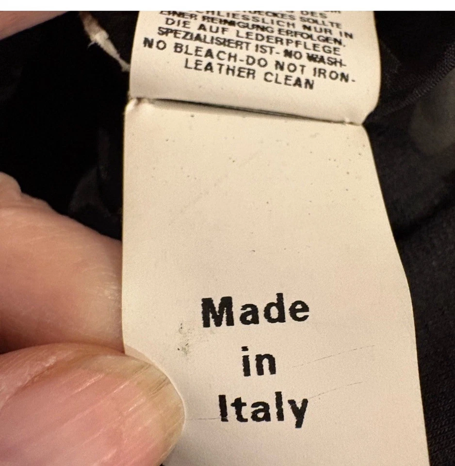 Alberta Ferretti Италии кожи шерсти смесь LBD черный платье sz 6 - Изображение 4 из 4